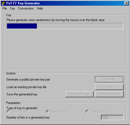 Putty key generator