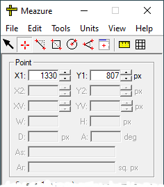 Point tool display