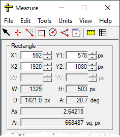 Rectangle tool display